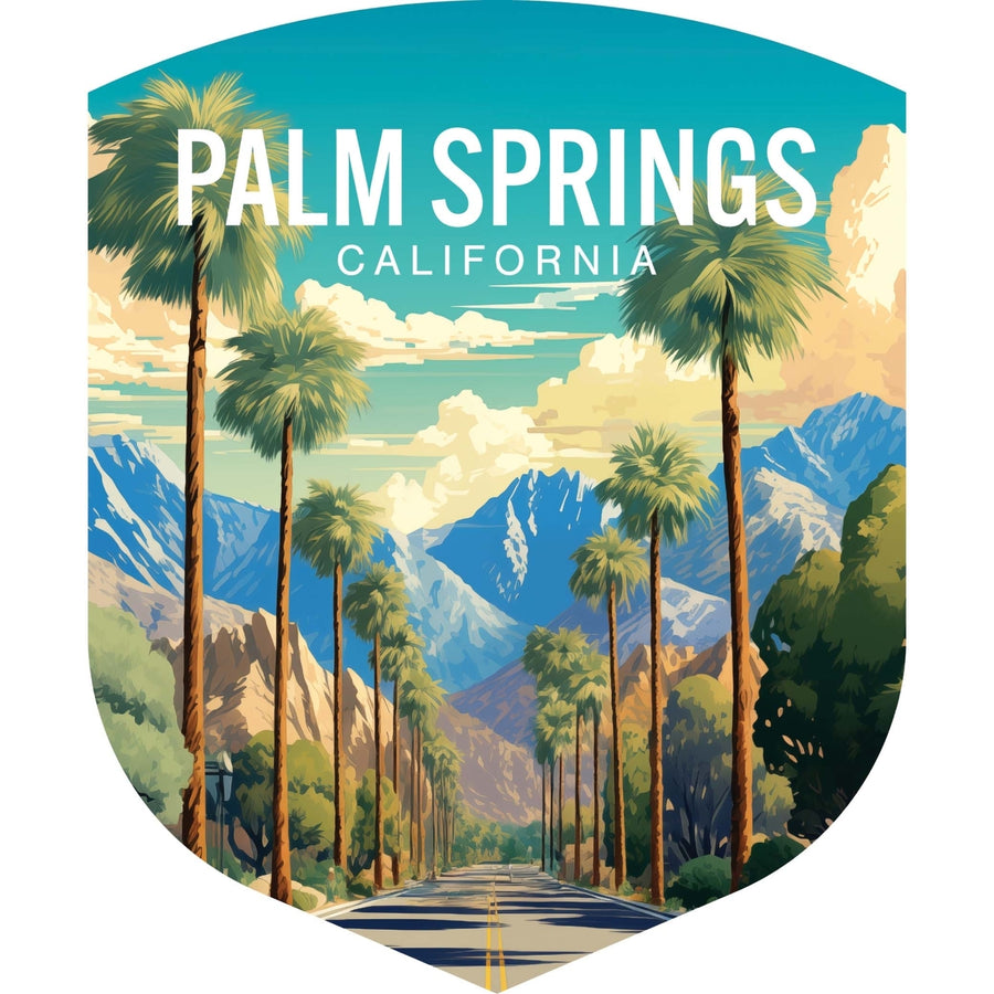 Palm Springs California Design A Souvenir Die Cut Flat Magnet Image 1