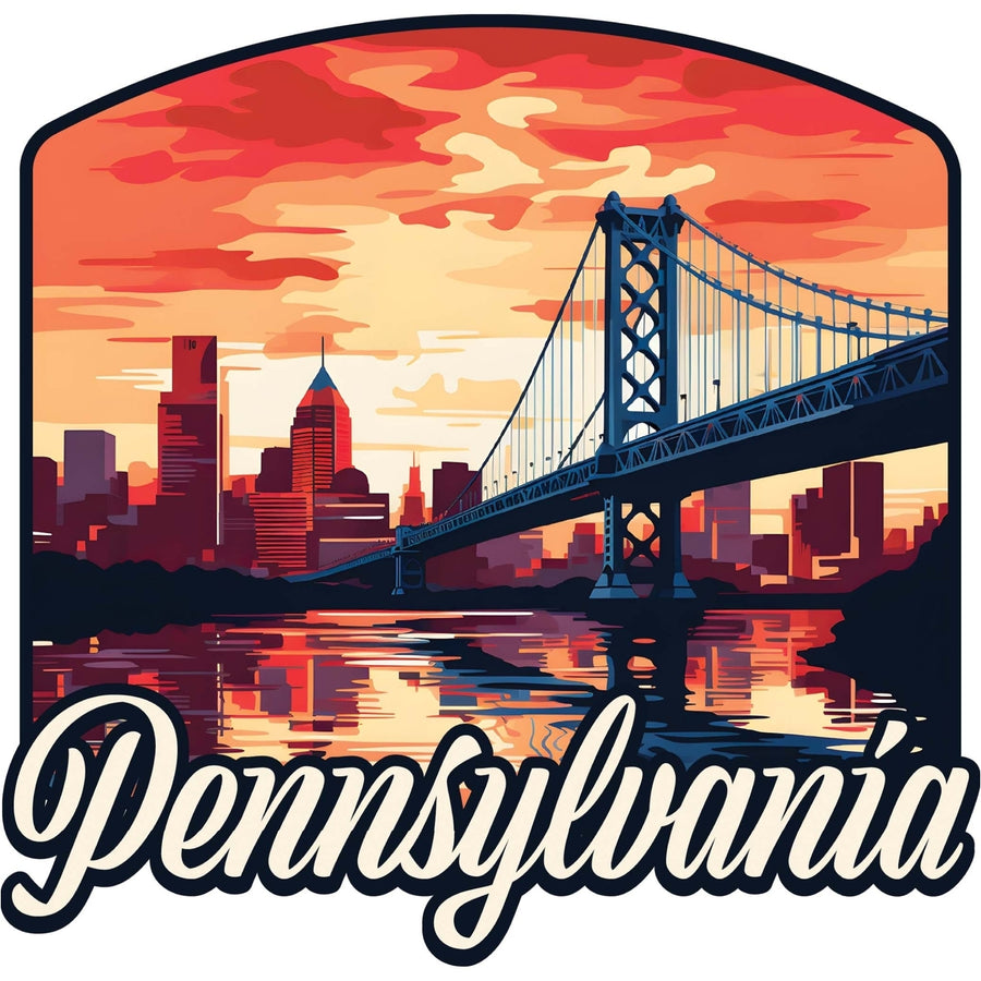 Pennsylvania Design A Souvenir Die Cut Flat Magnet Image 1