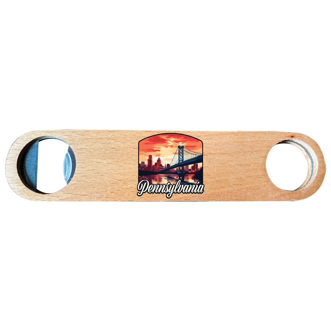 Pennsylvania Design A Souvenir Wooden Bottle Opener Image 1