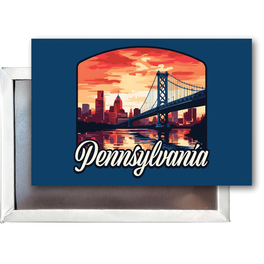 Pennsylvania Design A Souvenir Refrigerator Magnet 2.5"X3.5" Image 1