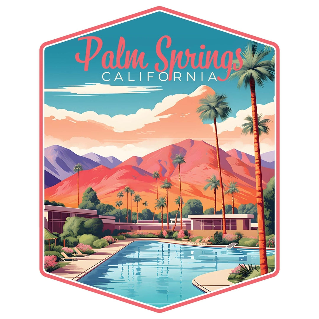 Palm Springs California Design B Souvenir Die Cut Flat Magnet Image 1