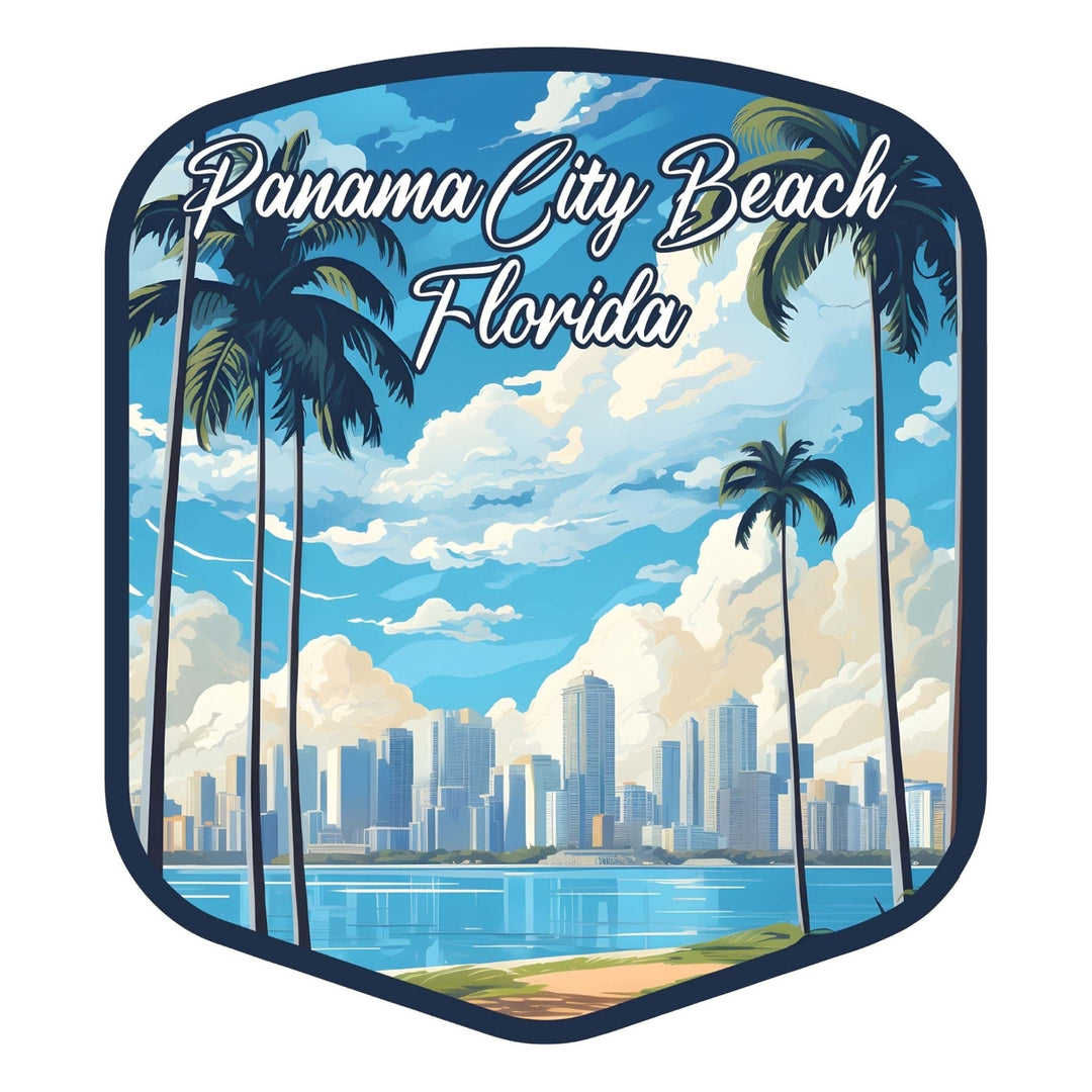 Panama City Beach Florida Design B Souvenir Die Cut Flat Magnet Image 1