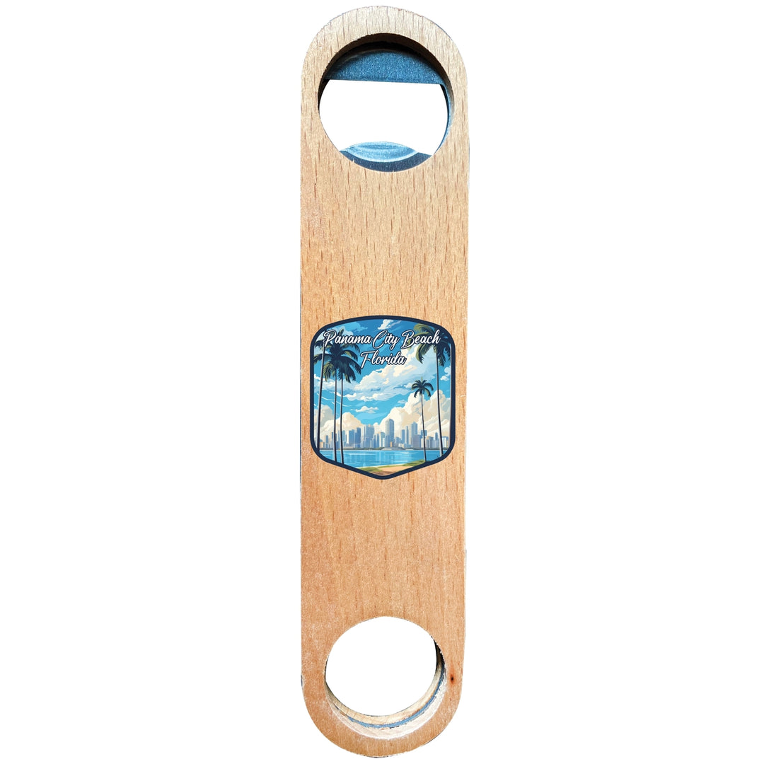 Panama City Beach Florida Design B Souvenir Wooden Bottle Opener Image 1