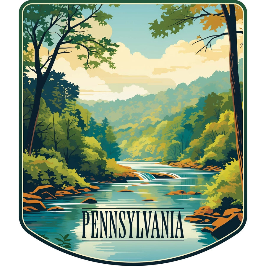 Pennsylvania Design B Souvenir Die Cut Flat Magnet Image 1