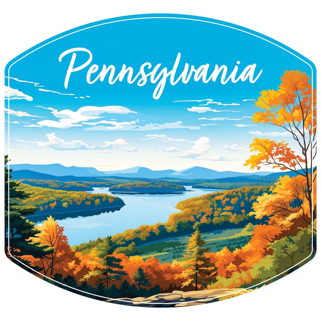 Pennsylvania Design C Souvenir Die Cut Flat Magnet Image 1