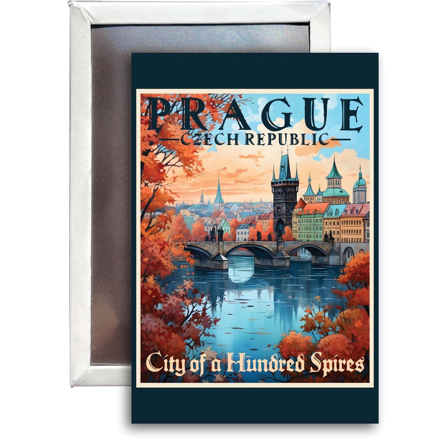 Prague Czech Republic Design A Souvenir 2x3-Inch Fridge Magnet Image 1