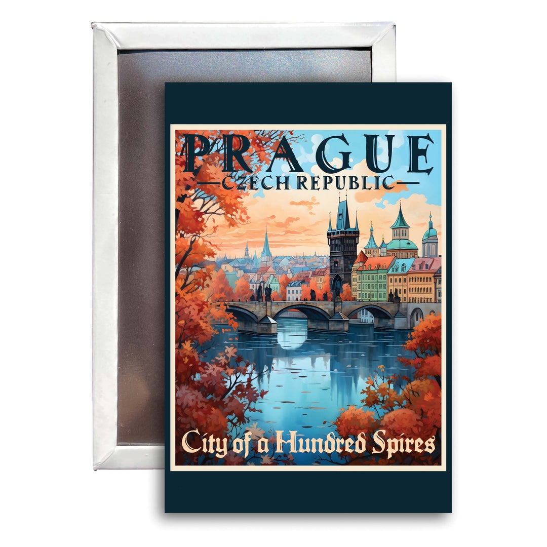 Prague Czech Republic Design A Souvenir Refrigerator Magnet 2.5"X3.5" Image 1