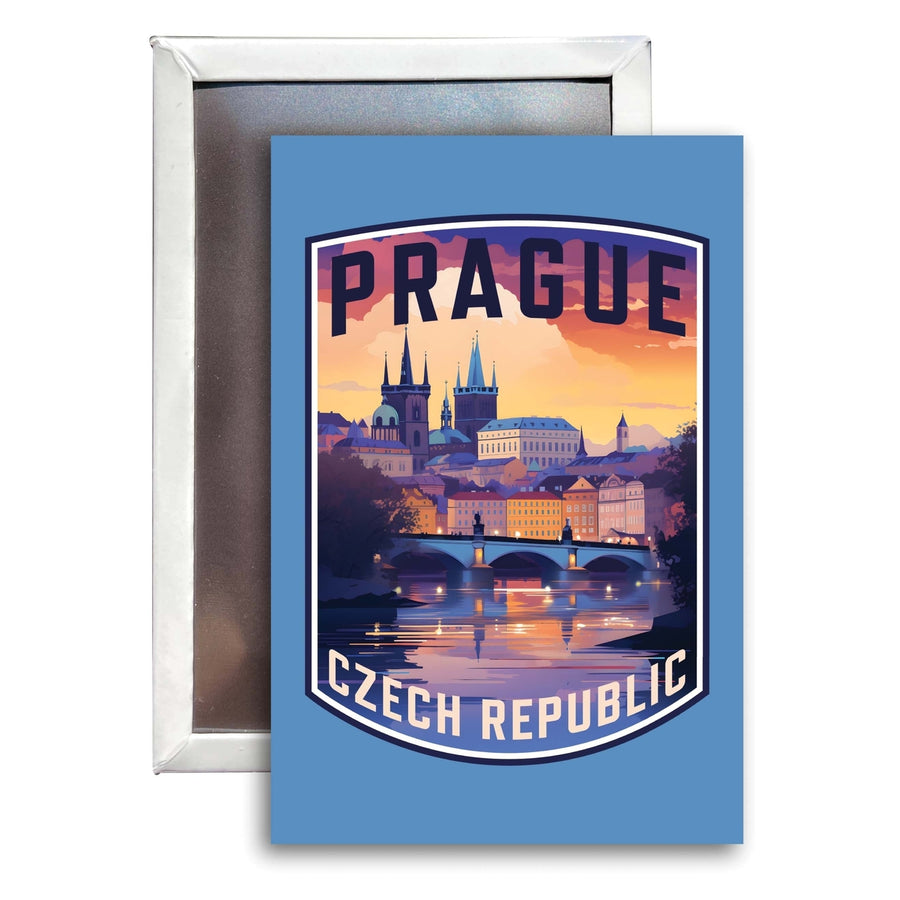 Prague Czech Republic Design B Souvenir Refrigerator Magnet 2.5"X3.5" Image 1