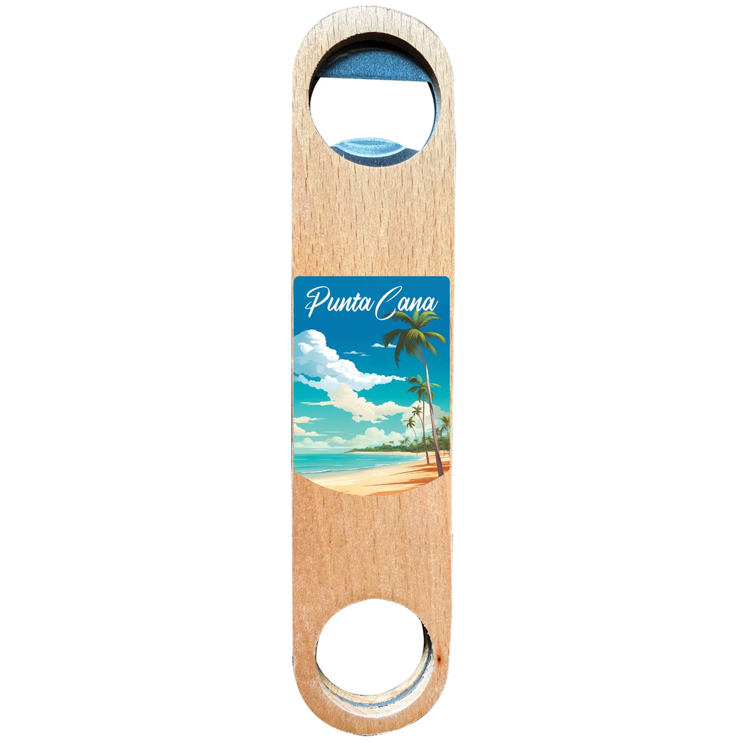 Punta Cana Dominican Republic Design D Souvenir Wooden Bottle Opener Image 1