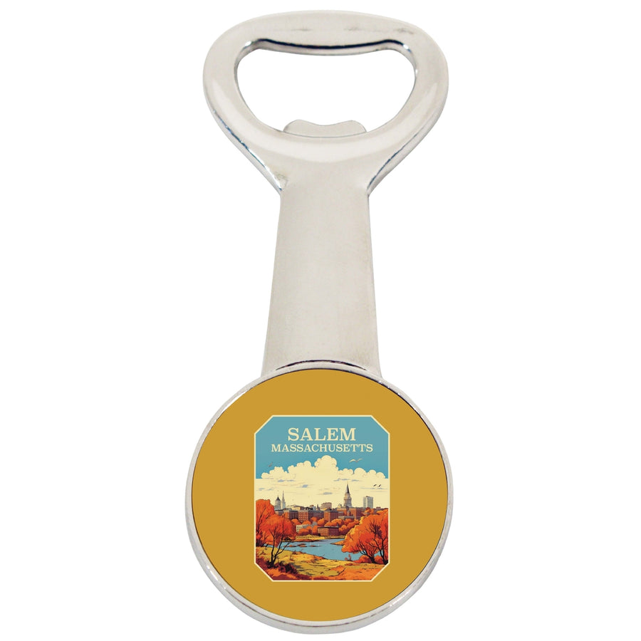 Salem Massachussettes Design A Souvenir Magnetic Bottle Opener Image 1