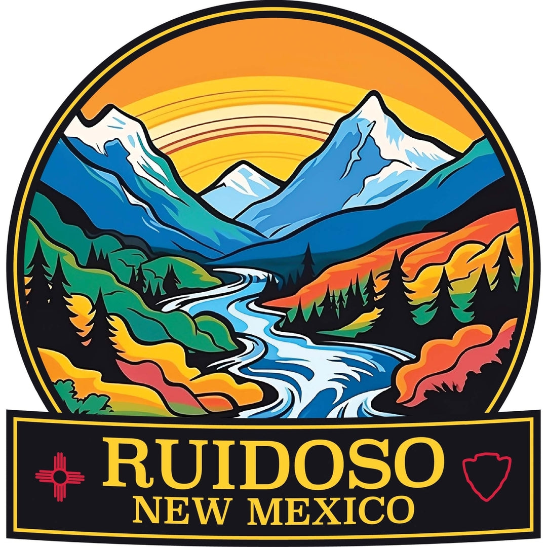 Ruidoso Mexico Design B Souvenir Die Cut Flat Magnet Image 1