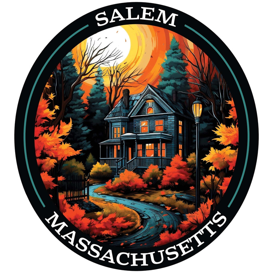 Salem Massachussettes Design B Souvenir Die Cut Flat Magnet Image 1