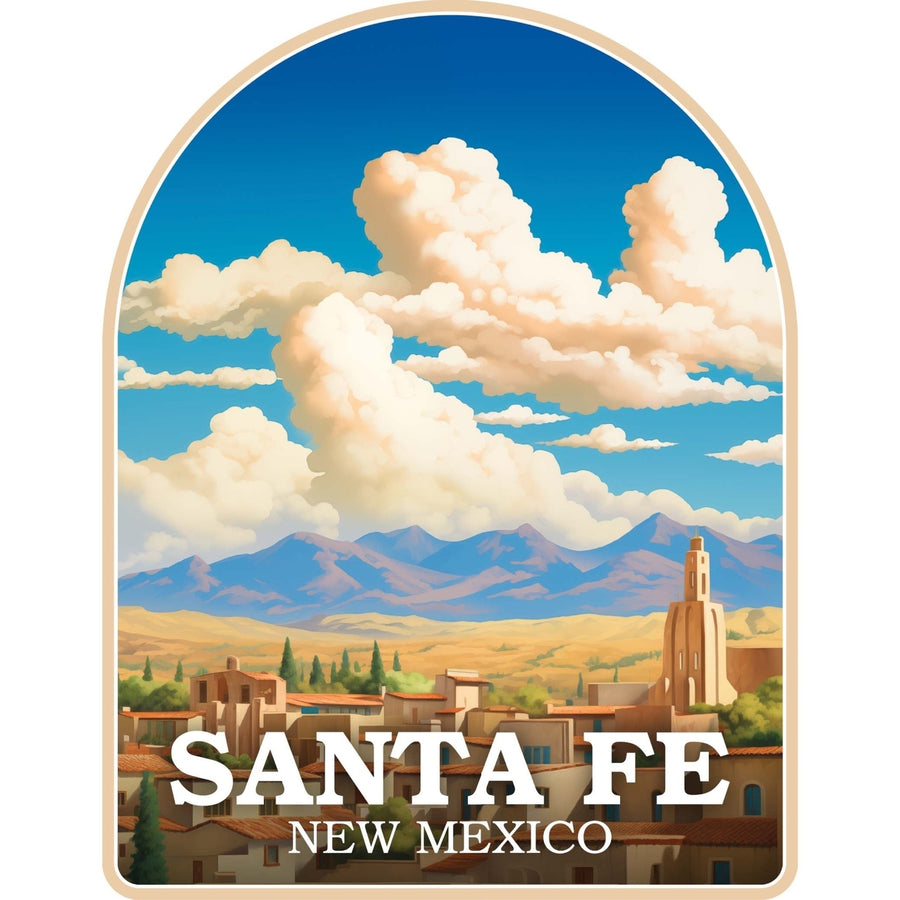 Santa Fe Mexico Design A Souvenir Die Cut Flat Magnet Image 1