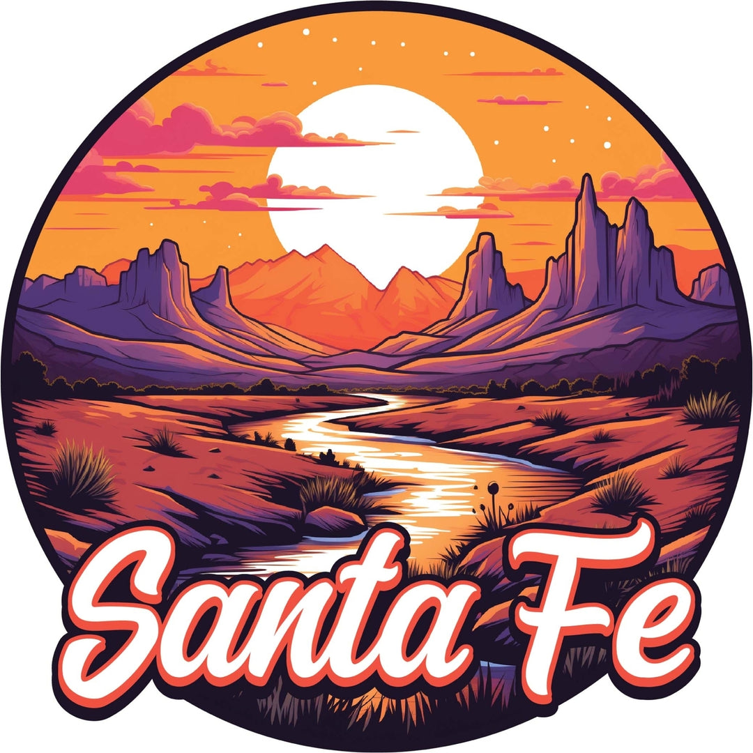 Santa Fe Mexico Design B Souvenir Die Cut Flat Magnet Image 1