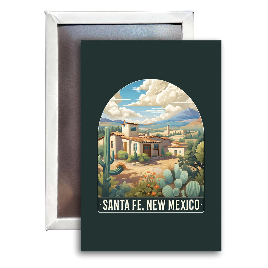 Santa Fe Mexico Design C Souvenir Refrigerator Magnet 2.5"X3.5" Image 1