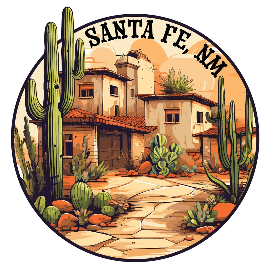 Santa Fe Mexico Design D Souvenir Die Cut Flat Magnet Image 1