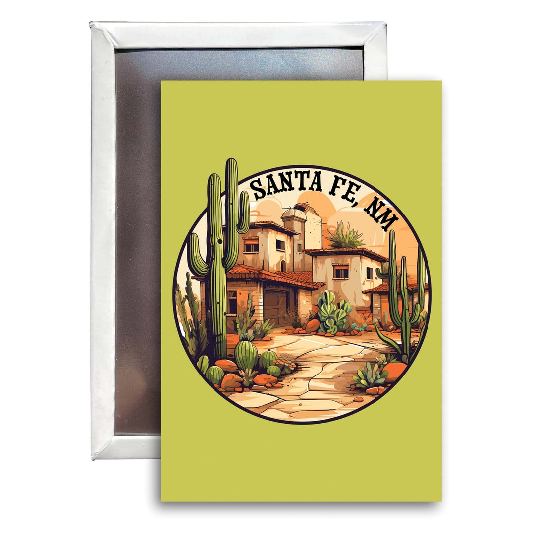 Santa Fe Mexico Design D Souvenir Refrigerator Magnet 2.5"X3.5" Image 1