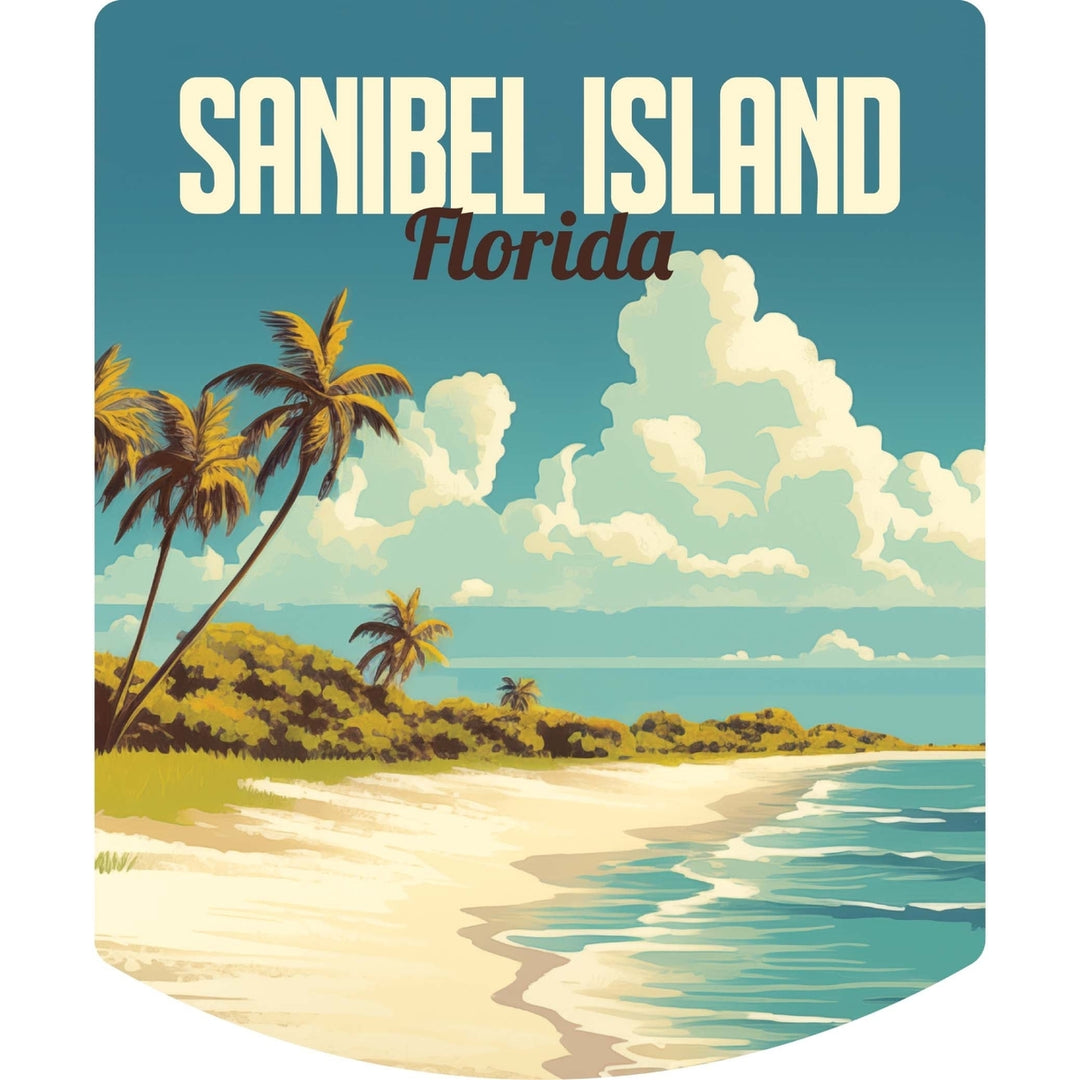 Sanibel Island Design A Souvenir Die Cut Flat Magnet Image 1