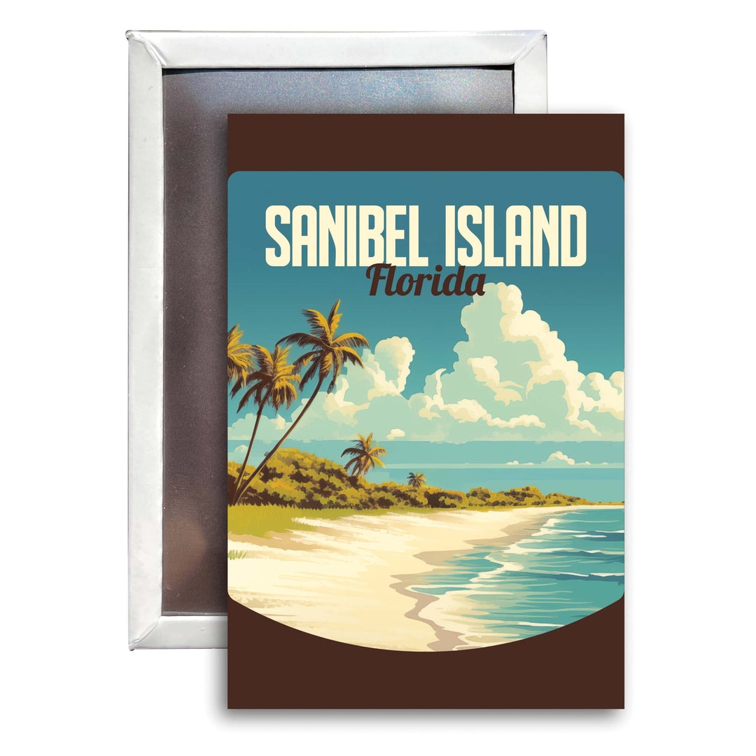 Sanibel Island Design A Souvenir Refrigerator Magnet 2.5"X3.5" Image 1