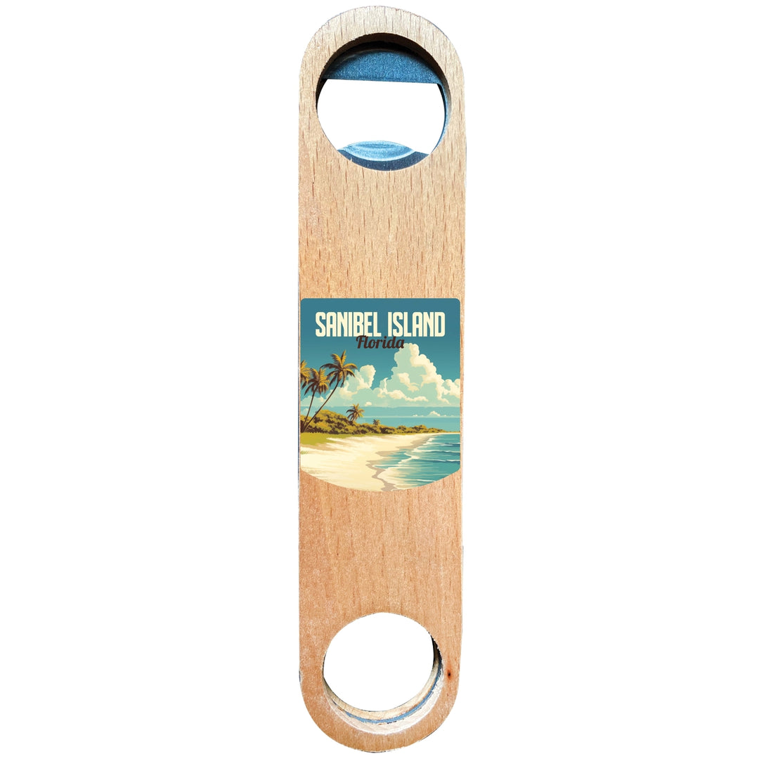 Sanibel Island Design A Souvenir Wooden Bottle Opener Image 1