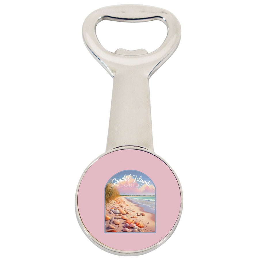 Sanibel Island Florida Design B Souvenir Magnetic Bottle Opener Image 1