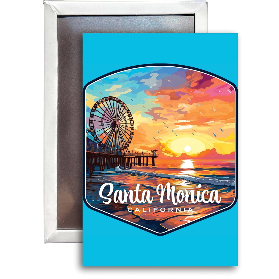 Santa Monica California Design A Souvenir 2x3-Inch Fridge Magnet Image 1