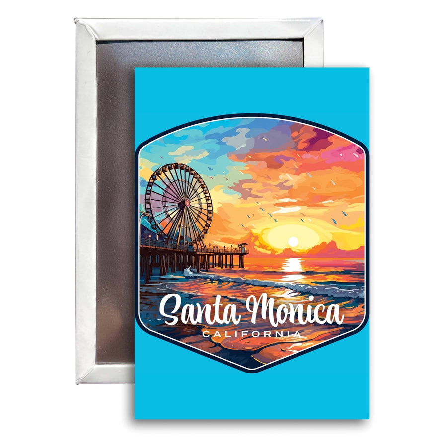 Santa Monica California Design A Souvenir Refrigerator Magnet 2.5"X3.5" Image 1