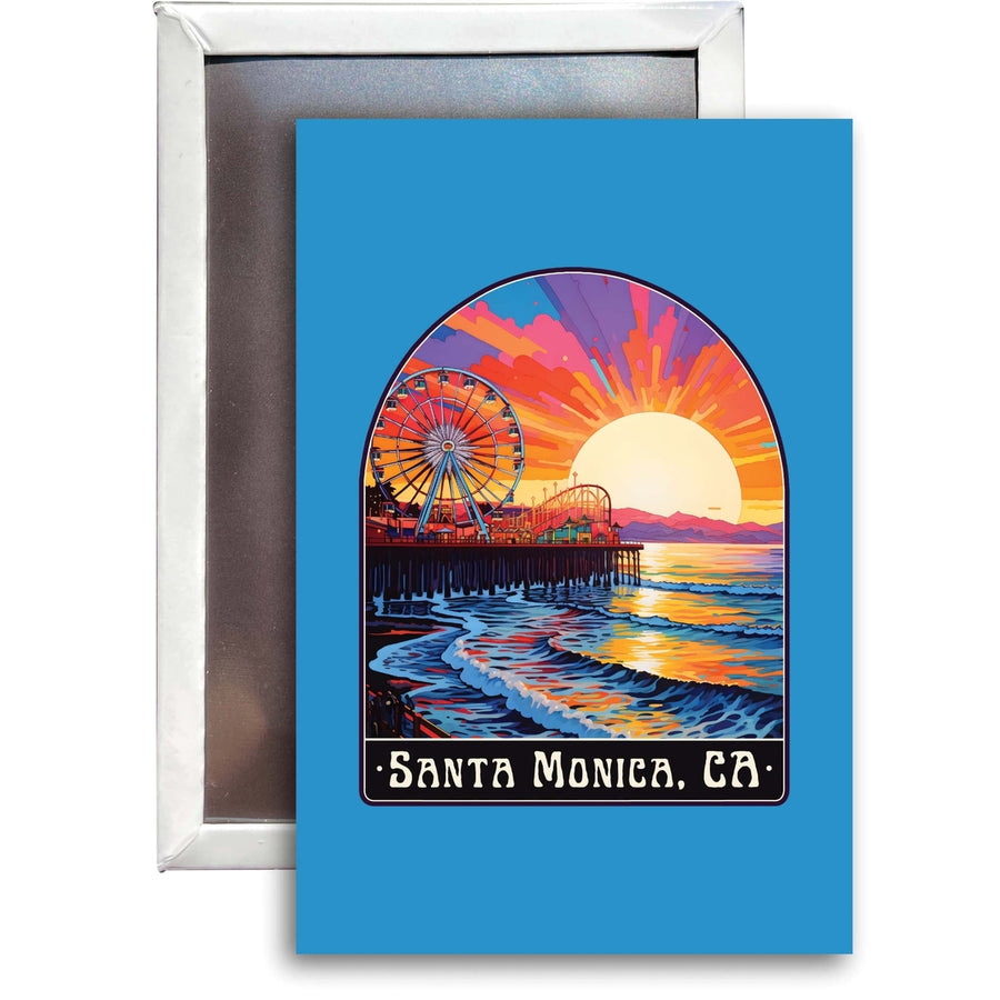 Santa Monica California Design B Souvenir 2x3-Inch Fridge Magnet Image 1