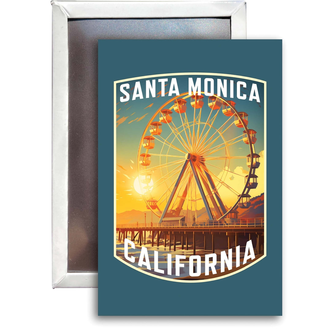 Santa Monica California Design C Souvenir 2x3-Inch Fridge Magnet Image 1