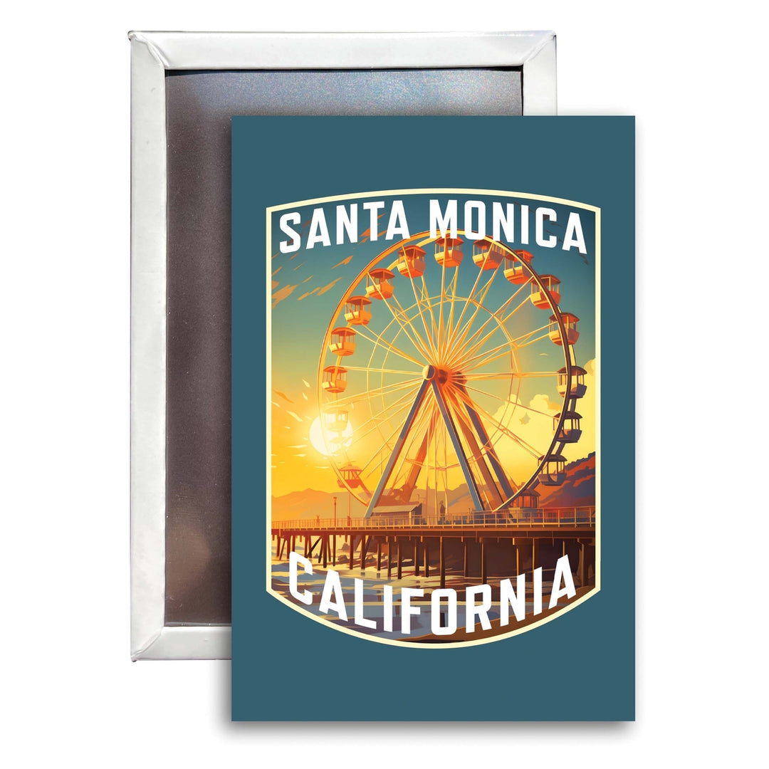 Santa Monica California Design C Souvenir Refrigerator Magnet 2.5"X3.5" Image 1