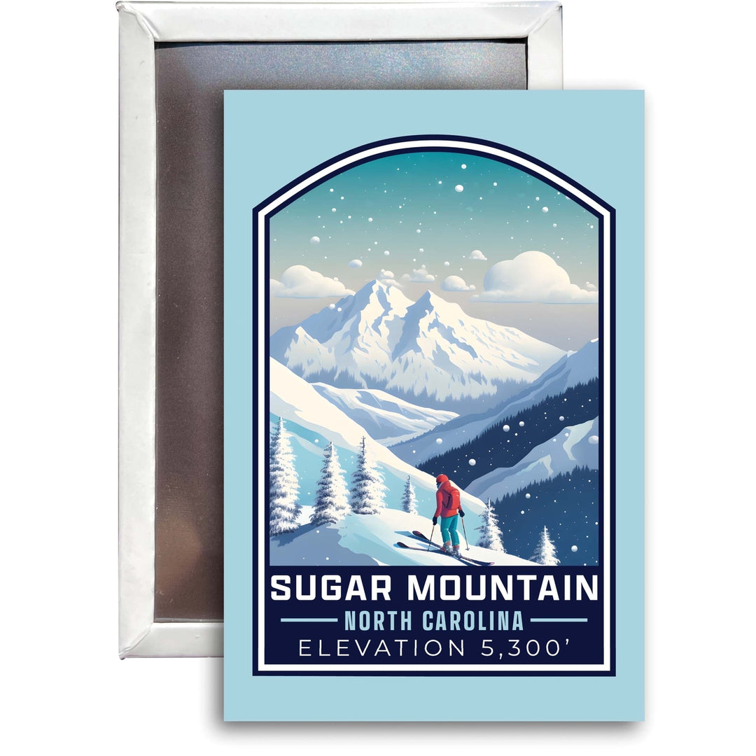 Sugar Mountain North Carolina Design B Souvenir 2x3-Inch Fridge Magnet Image 1