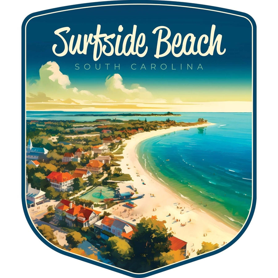 Surfside Beach South Carolina Design A Souvenir Die Cut Flat Magnet Image 1