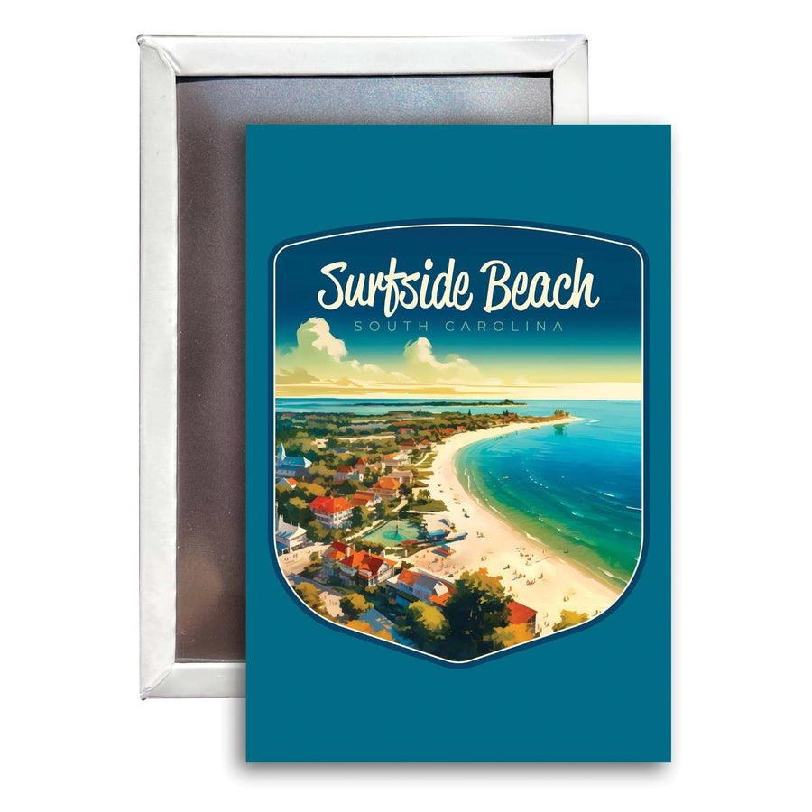 Surfside Beach South Carolina Design A Souvenir Refrigerator Magnet 2.5"X3.5" Image 1