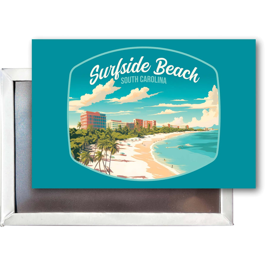 Surfside Beach South Carolina Design B Souvenir Refrigerator Magnet 2.5"X3.5" Image 1