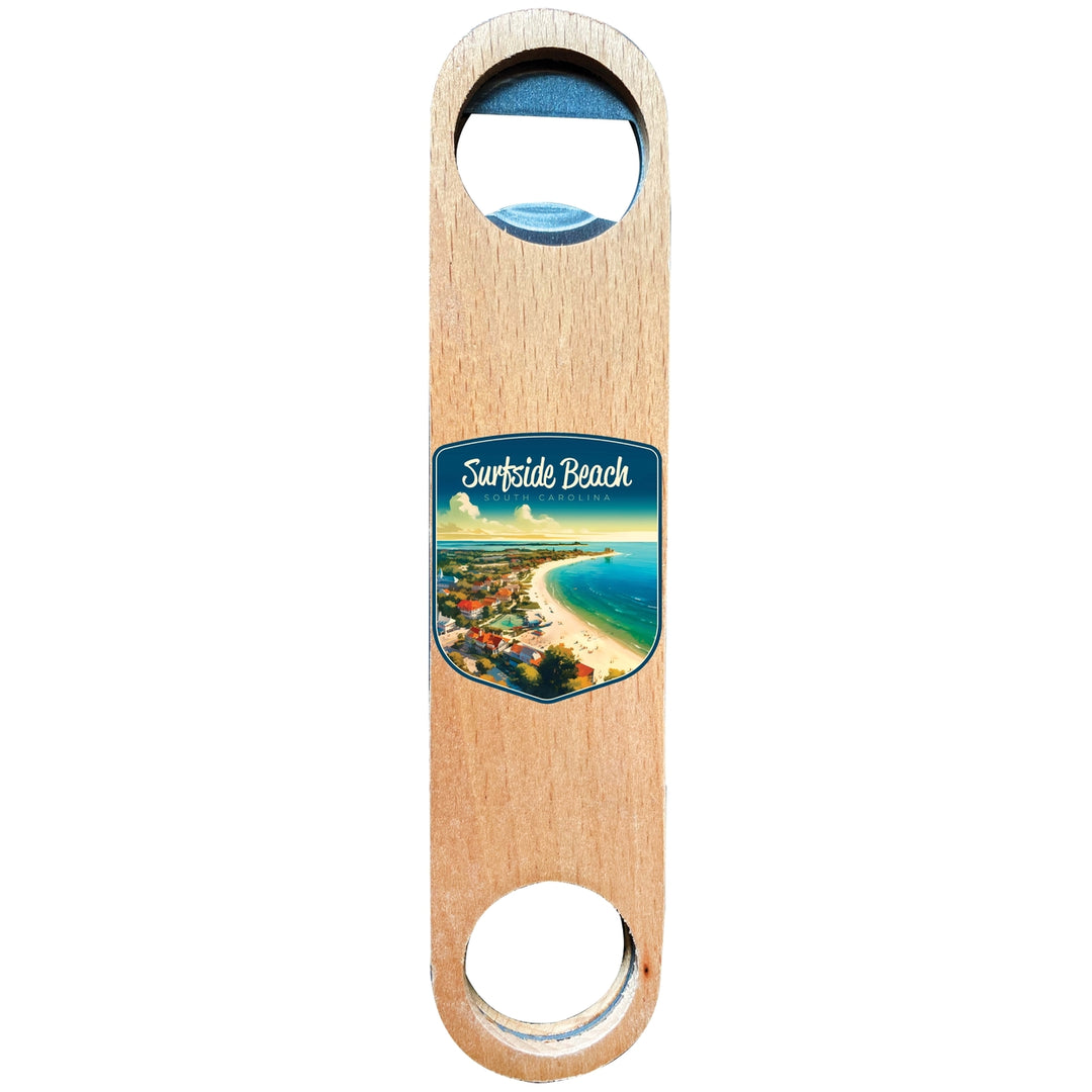 Surfside Beach South Carolina Design A Souvenir Wooden Bottle Opener Image 1