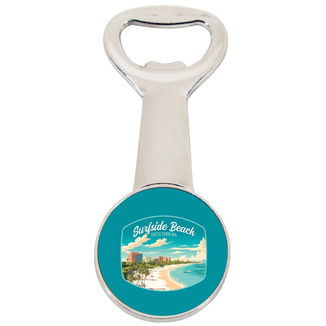 Surfside Beach South Carolina Design B Souvenir Magnetic Bottle Opener Image 1