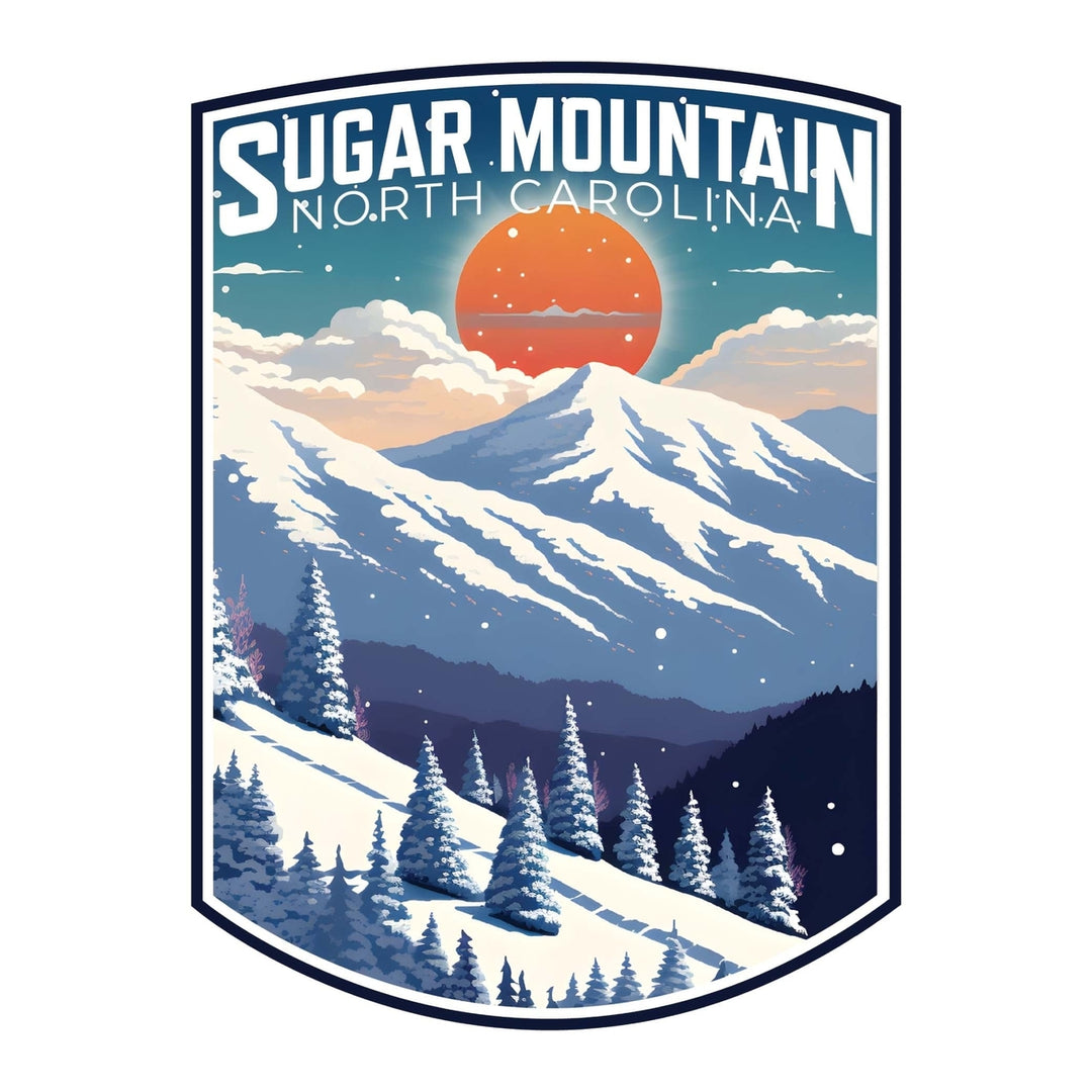 Sugar Mountain North Carolina Design A Souvenir Die Cut Flat Magnet Image 1