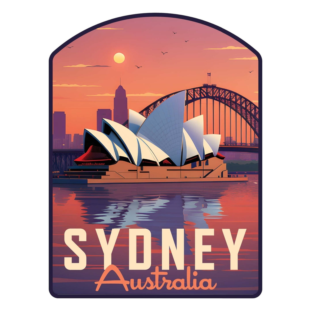 Sydney Australia Design B Souvenir Die Cut Flat Magnet Image 1