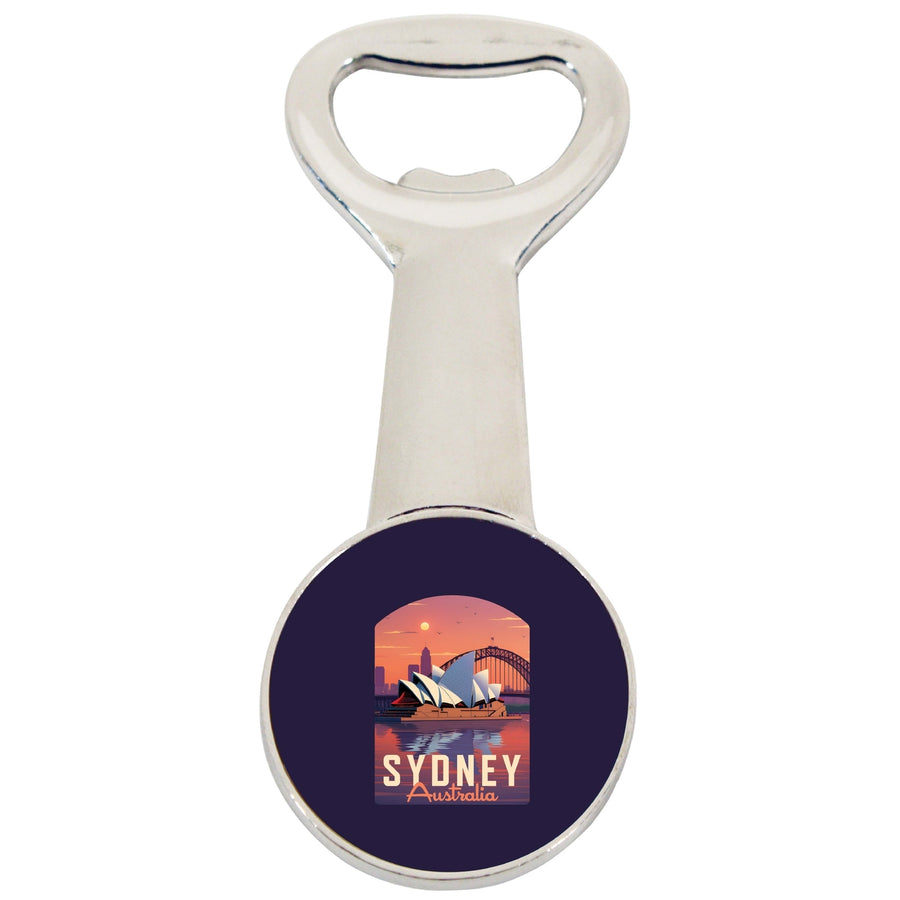 Sydney Australia Design B Souvenir Magnetic Bottle Opener Image 1