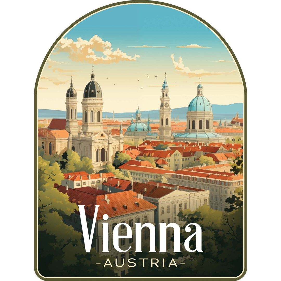 Vienna Austria Design A Souvenir Die Cut Flat Magnet Image 1