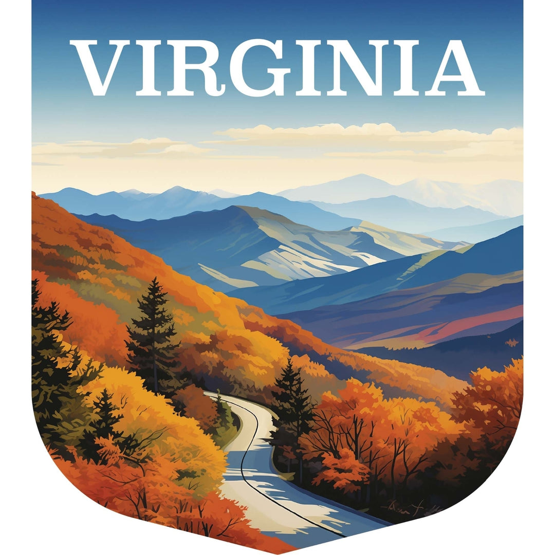 Virginia Design A Souvenir Die Cut Flat Magnet Image 1