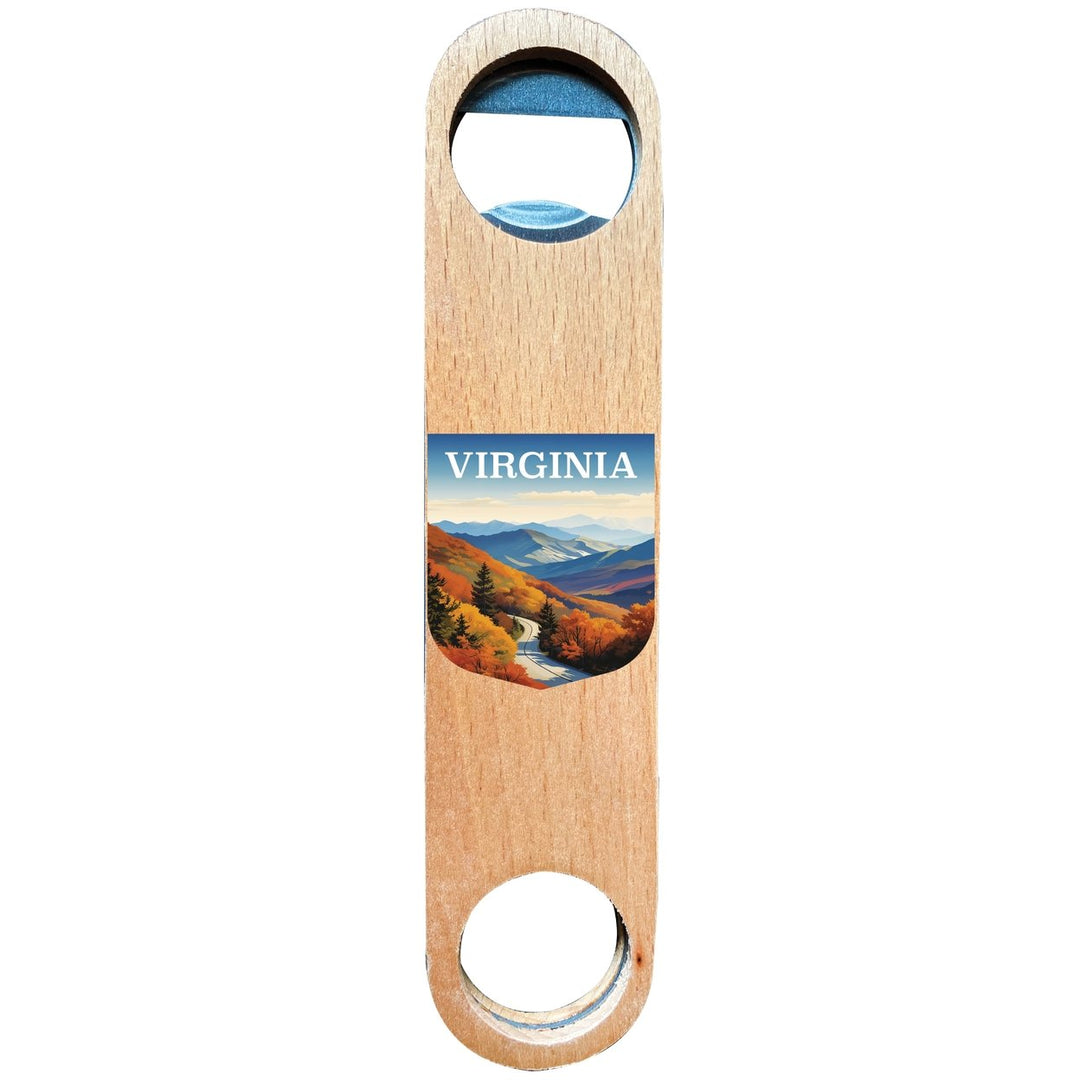 Virginia Design A Souvenir Wooden Bottle Opener Image 1