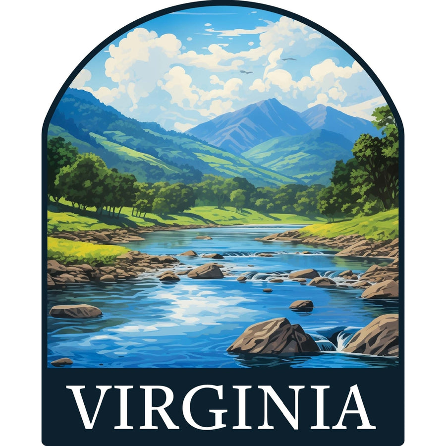 Virginia Design B Souvenir Die Cut Flat Magnet Image 1