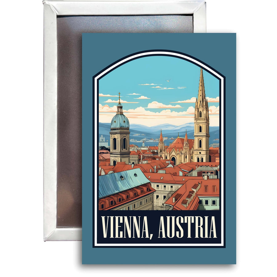 Vienna Austria Design B Souvenir 2x3-Inch Fridge Magnet Image 1