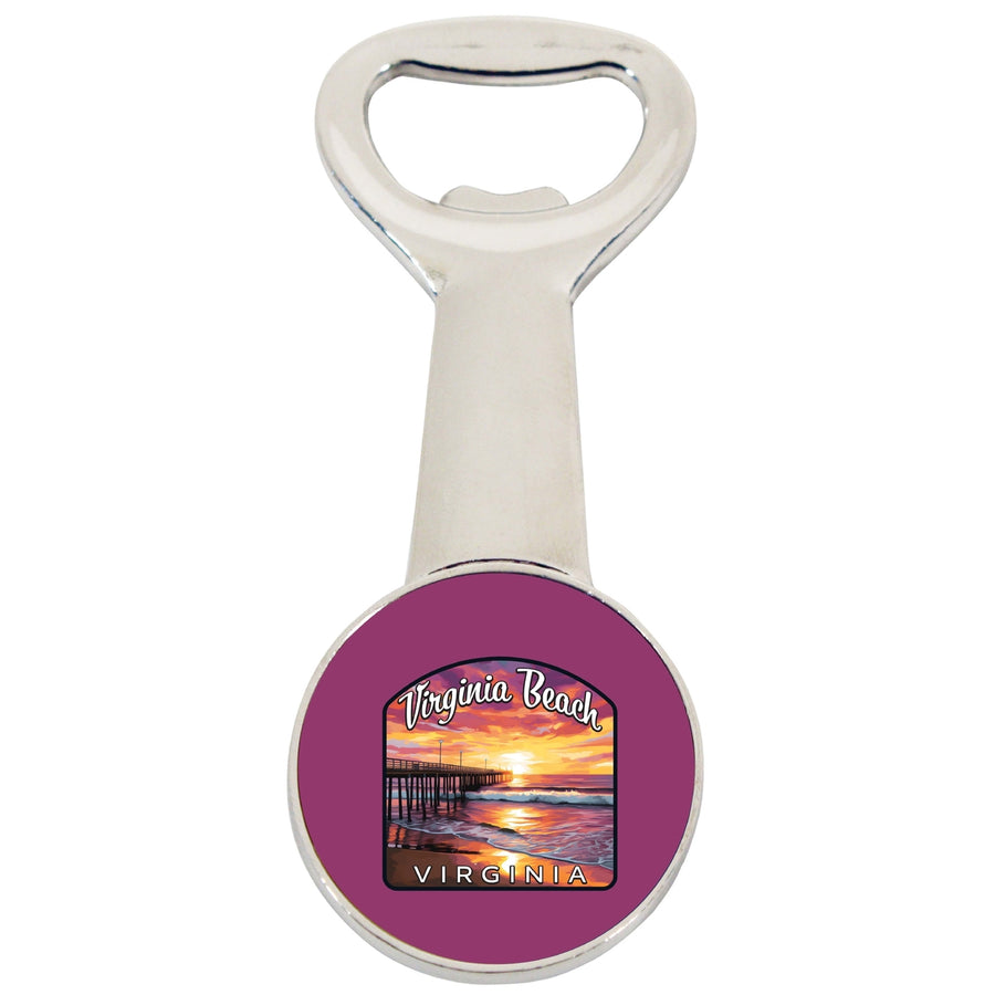 Virginia Beach Viginia Design A Souvenir Magnetic Bottle Opener Image 1