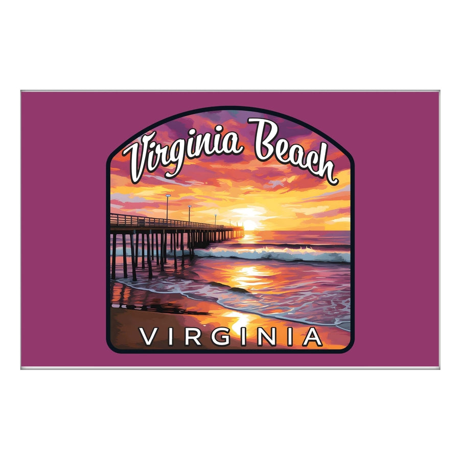 Virginia Beach Viginia Design A Souvenir 2x3-Inch Fridge Magnet Image 1