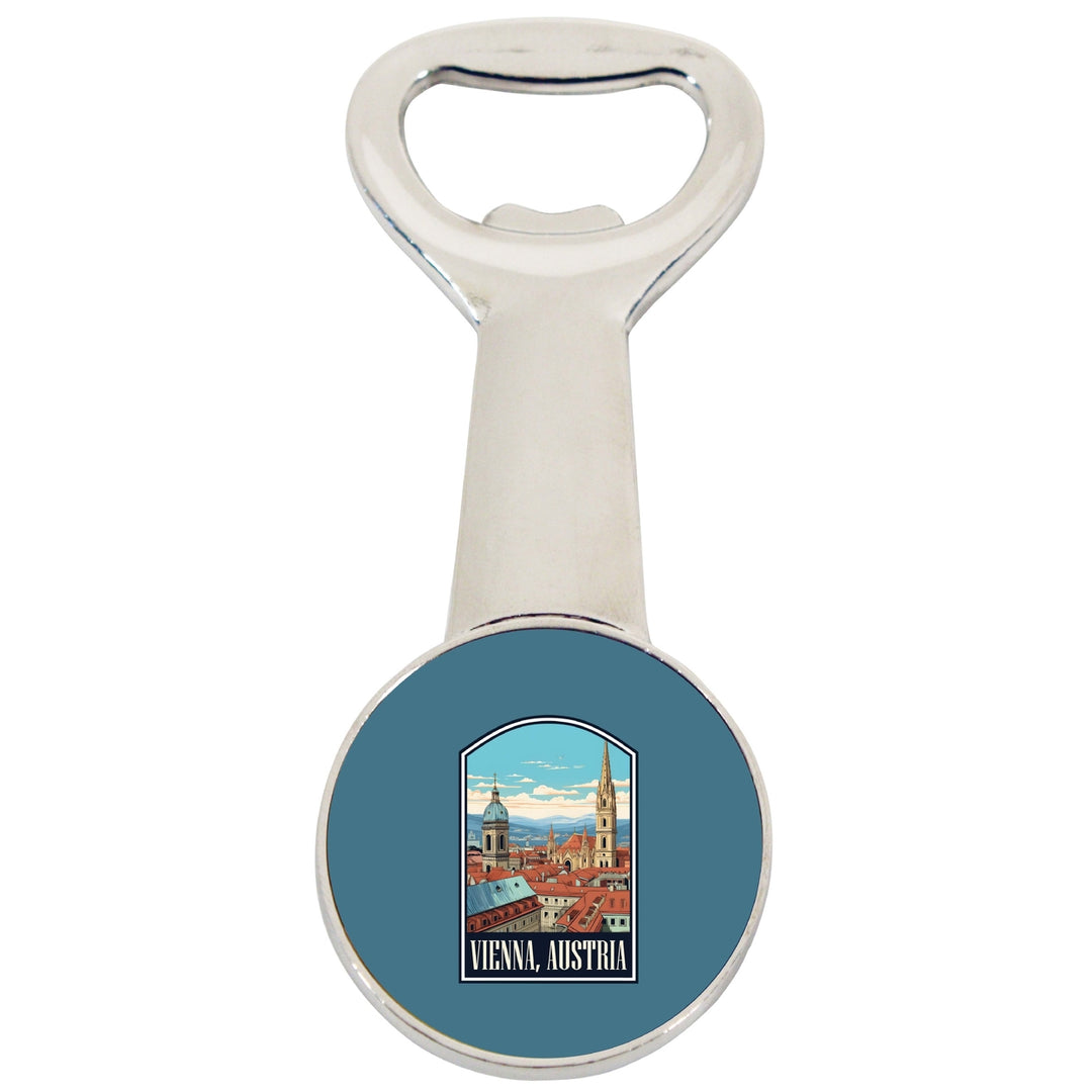 Vienna Austria Design B Souvenir Magnetic Bottle Opener Image 1