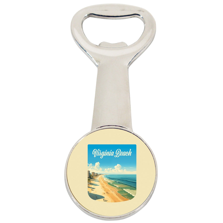 Virginia Beach Virginia Design B Souvenir Magnetic Bottle Opener Image 1