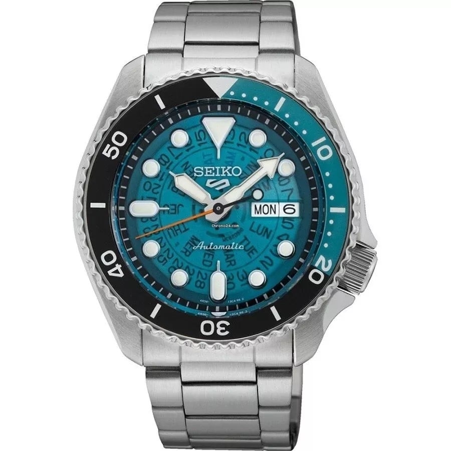 Seiko 5 Sports SRPJ45 Automatic Teal Dial Mens Watch Image 1