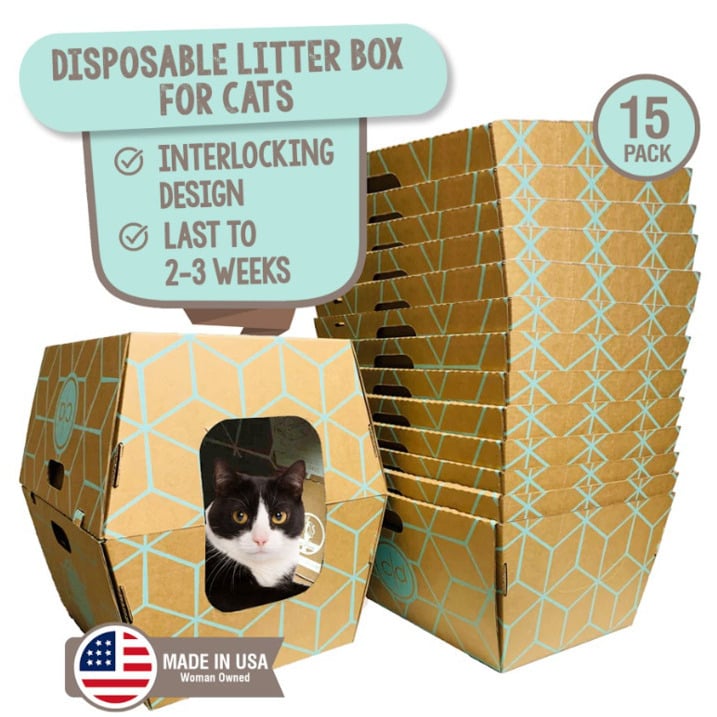 Cats Desire Disposable Biodegradable Litter Box (15 PC) Image 1